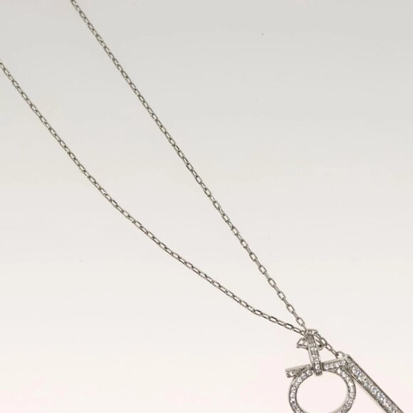 Salvatore Ferragamo Gancini Necklace metal Silver Auth - Picture 6 of 16